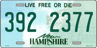 NH license plate 3922377