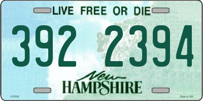 NH license plate 3922394