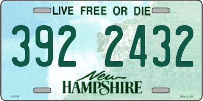 NH license plate 3922432