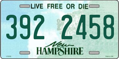 NH license plate 3922458