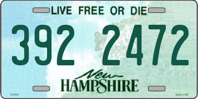 NH license plate 3922472