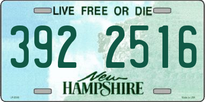 NH license plate 3922516
