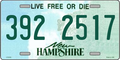 NH license plate 3922517