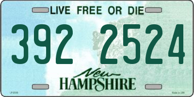 NH license plate 3922524