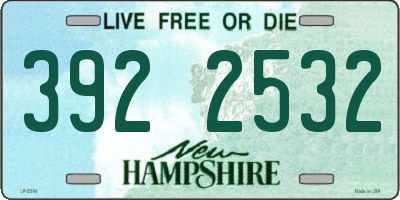 NH license plate 3922532