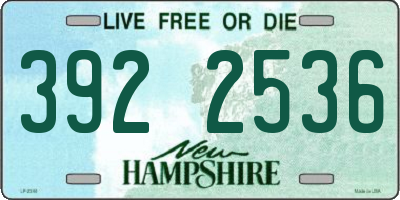 NH license plate 3922536