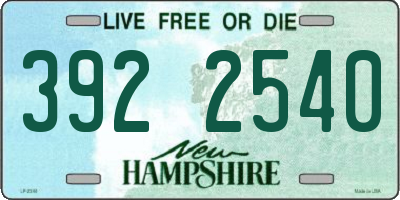 NH license plate 3922540
