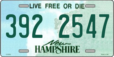 NH license plate 3922547