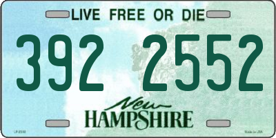 NH license plate 3922552