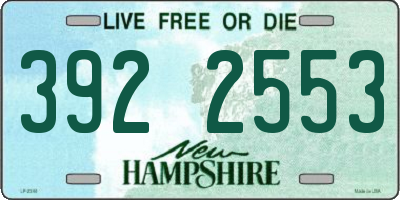 NH license plate 3922553