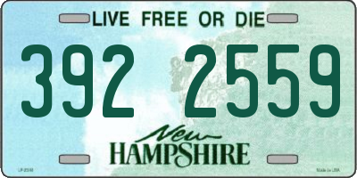 NH license plate 3922559