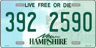 NH license plate 3922590