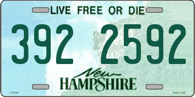 NH license plate 3922592