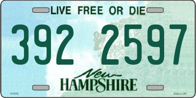 NH license plate 3922597
