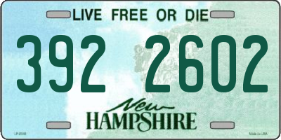 NH license plate 3922602