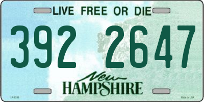 NH license plate 3922647