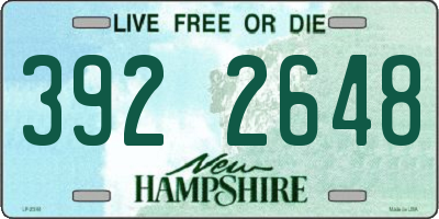 NH license plate 3922648