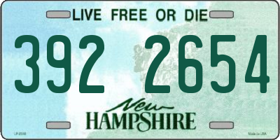 NH license plate 3922654
