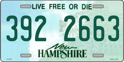 NH license plate 3922663