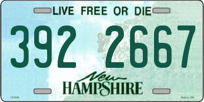 NH license plate 3922667