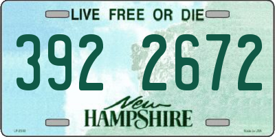 NH license plate 3922672