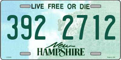 NH license plate 3922712