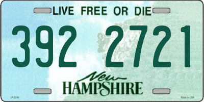 NH license plate 3922721