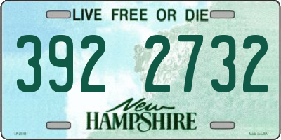 NH license plate 3922732