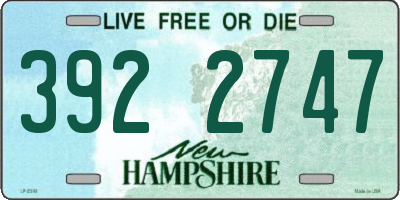 NH license plate 3922747