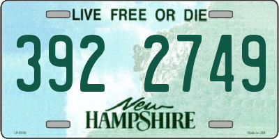 NH license plate 3922749