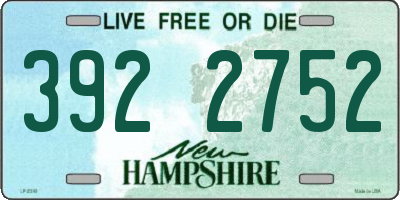 NH license plate 3922752