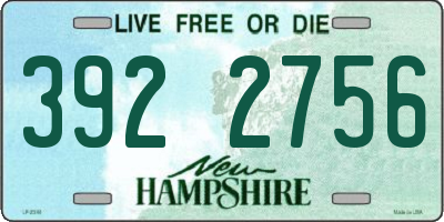 NH license plate 3922756