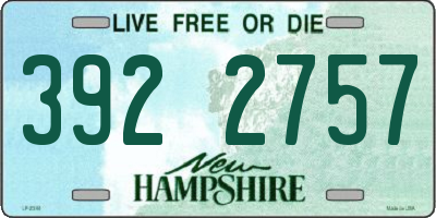 NH license plate 3922757