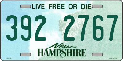 NH license plate 3922767