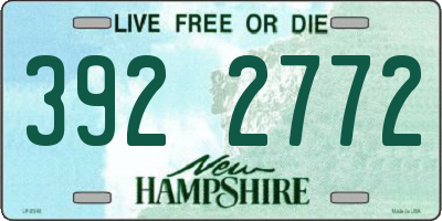 NH license plate 3922772