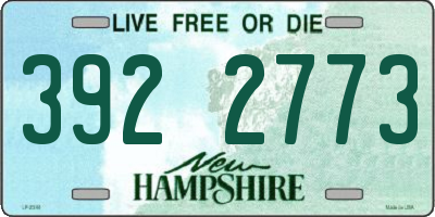 NH license plate 3922773