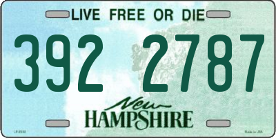 NH license plate 3922787