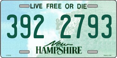 NH license plate 3922793