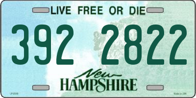 NH license plate 3922822