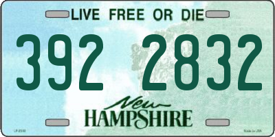 NH license plate 3922832