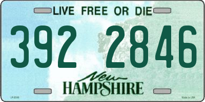 NH license plate 3922846