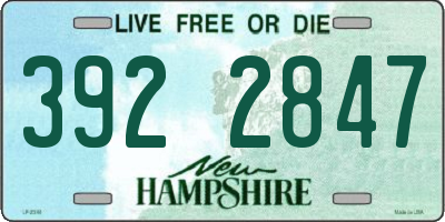 NH license plate 3922847
