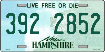 NH license plate 3922852