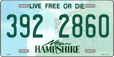 NH license plate 3922860