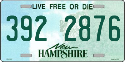 NH license plate 3922876
