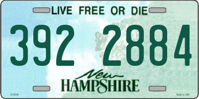 NH license plate 3922884