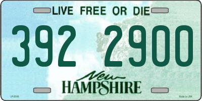 NH license plate 3922900