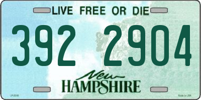 NH license plate 3922904