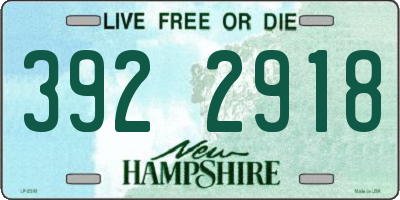 NH license plate 3922918