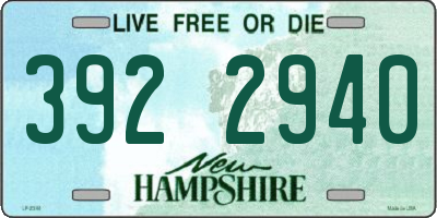 NH license plate 3922940